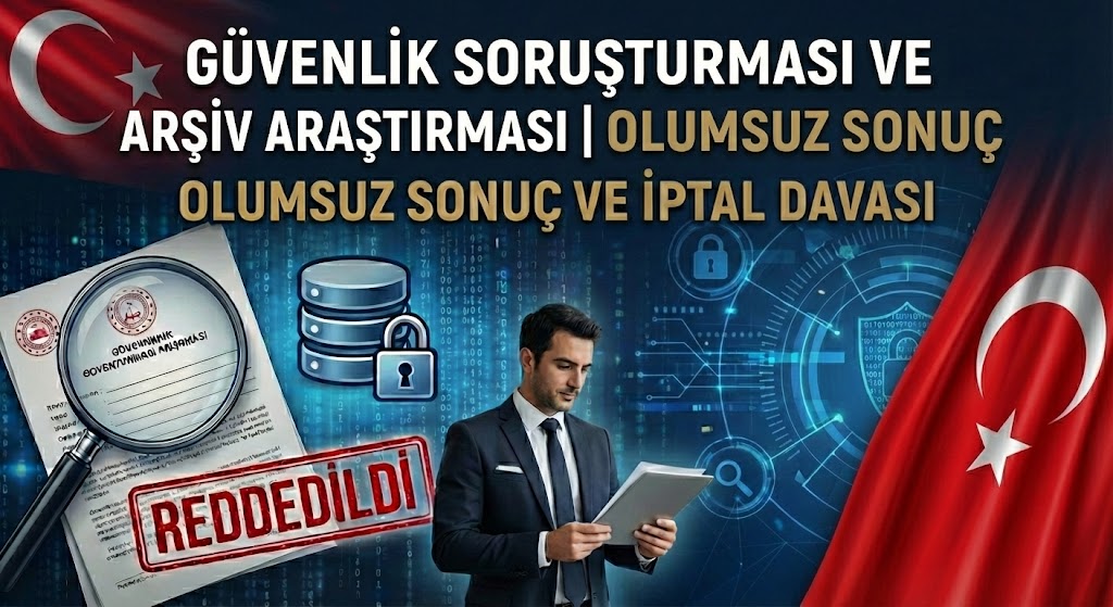Güvenlik Soruşturması Olumsuz Sonuçlananlar – İptal Davası ve Hukuki Yol Haritası - Görsel 1